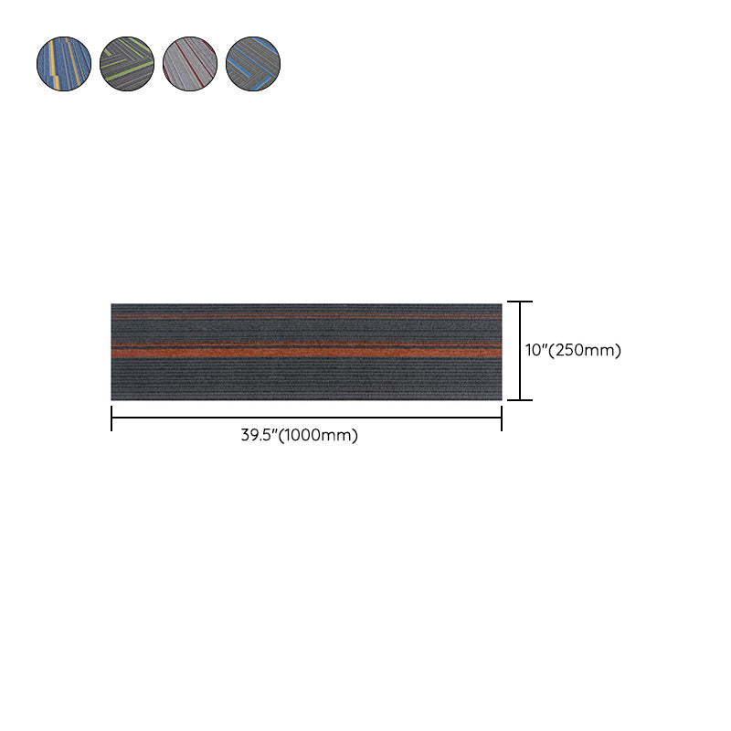 Orthorun | Dark Color Level Loop Carpet Tile – Non-Slip Self-Adhesive Indoor Office Carpet Squares