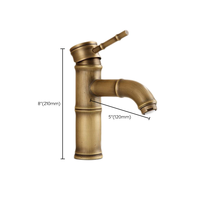 Orthorun | Farmhouse Brass Bathroom Faucet - Single Hole with Lever Handle
