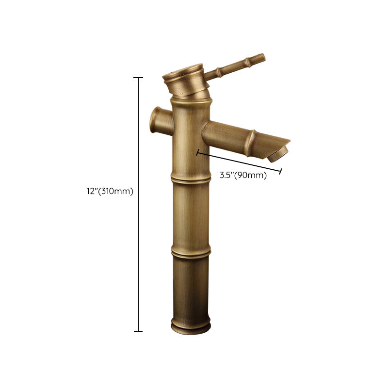 Orthorun | Farmhouse Brass Bathroom Faucet - Single Hole with Lever Handle