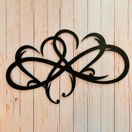 Orthorun | Endless Heart Steel Wall Decoration – Metal Wall Art for Living Room & Bedroom