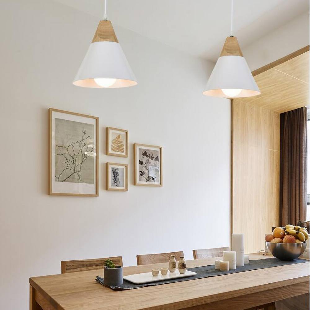 Orthorun | Minimalist Wooden Pendant Light – NordicLight Scandinavian Ceiling Lamp
