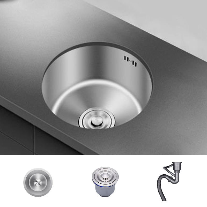 Orthorun | Round Stainless Steel Sink - Built-in with Basket Strainer