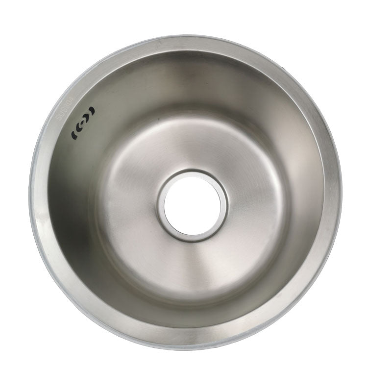 Orthorun | Round Stainless Steel Sink - Built-in with Basket Strainer