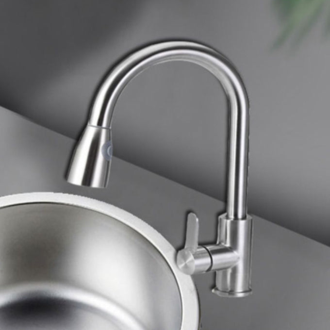 Orthorun | Round Stainless Steel Sink - Built-in with Basket Strainer