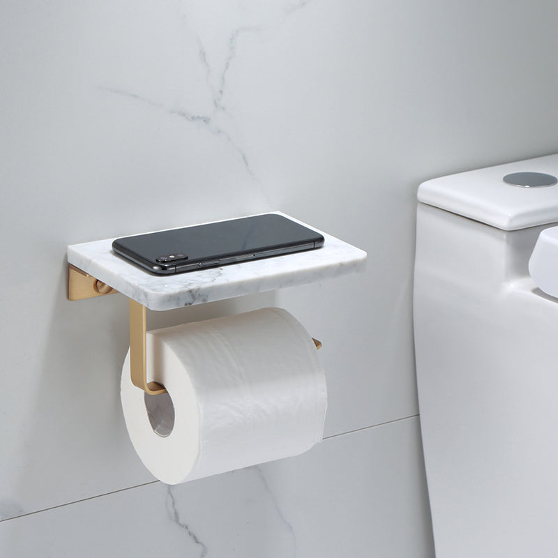 Orthorun | Polished Brass Bathroom Accessory Set - Marble Bathroom Hardware