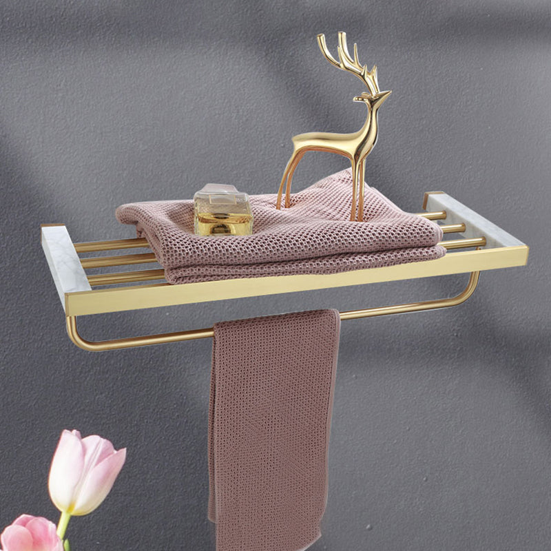 Orthorun | Polished Brass Bathroom Accessory Set - Marble Bathroom Hardware
