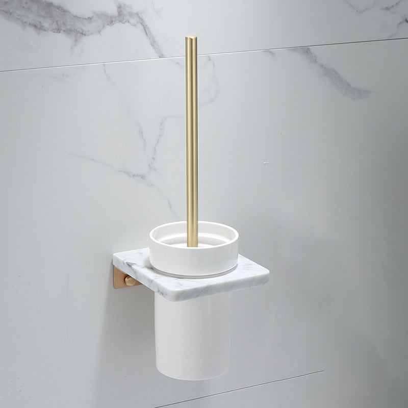 Orthorun | Polished Brass Bathroom Accessory Set - Marble Bathroom Hardware