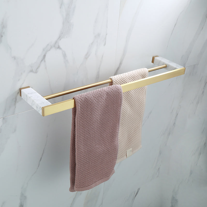 Orthorun | Polished Brass Bathroom Accessory Set - Marble Bathroom Hardware