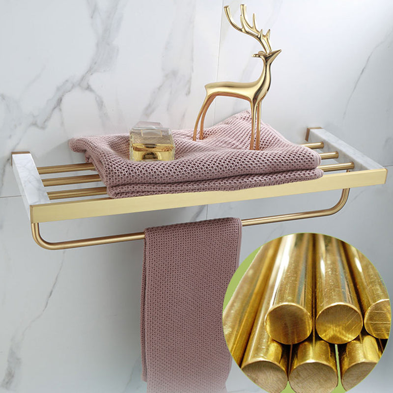 Orthorun | Polished Brass Bathroom Accessory Set - Marble Bathroom Hardware
