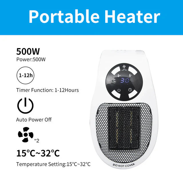 500W Mini Portable Electric Heater - Orthorun