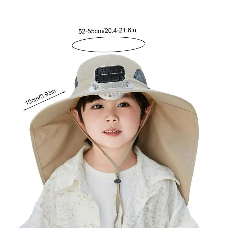 Adjustable Kids Solar Fan Hat - Orthorun