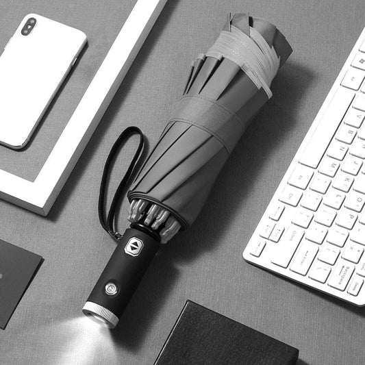 Orthorun | Automatic Foldable Umbrella – Compact Travel Umbrella with Reflective Edge