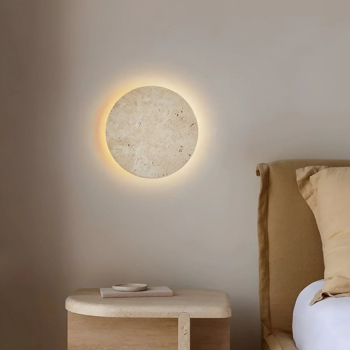 Orthorun | TerraLume - Round Stone Wall Light