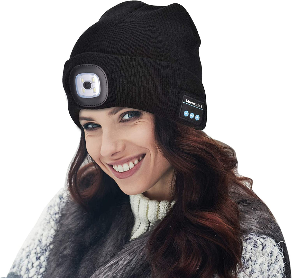 Orthorun | Bluetooth Beanie Hat with Light – Wireless Headphones Beanie for Winter & Hands-Free Calling