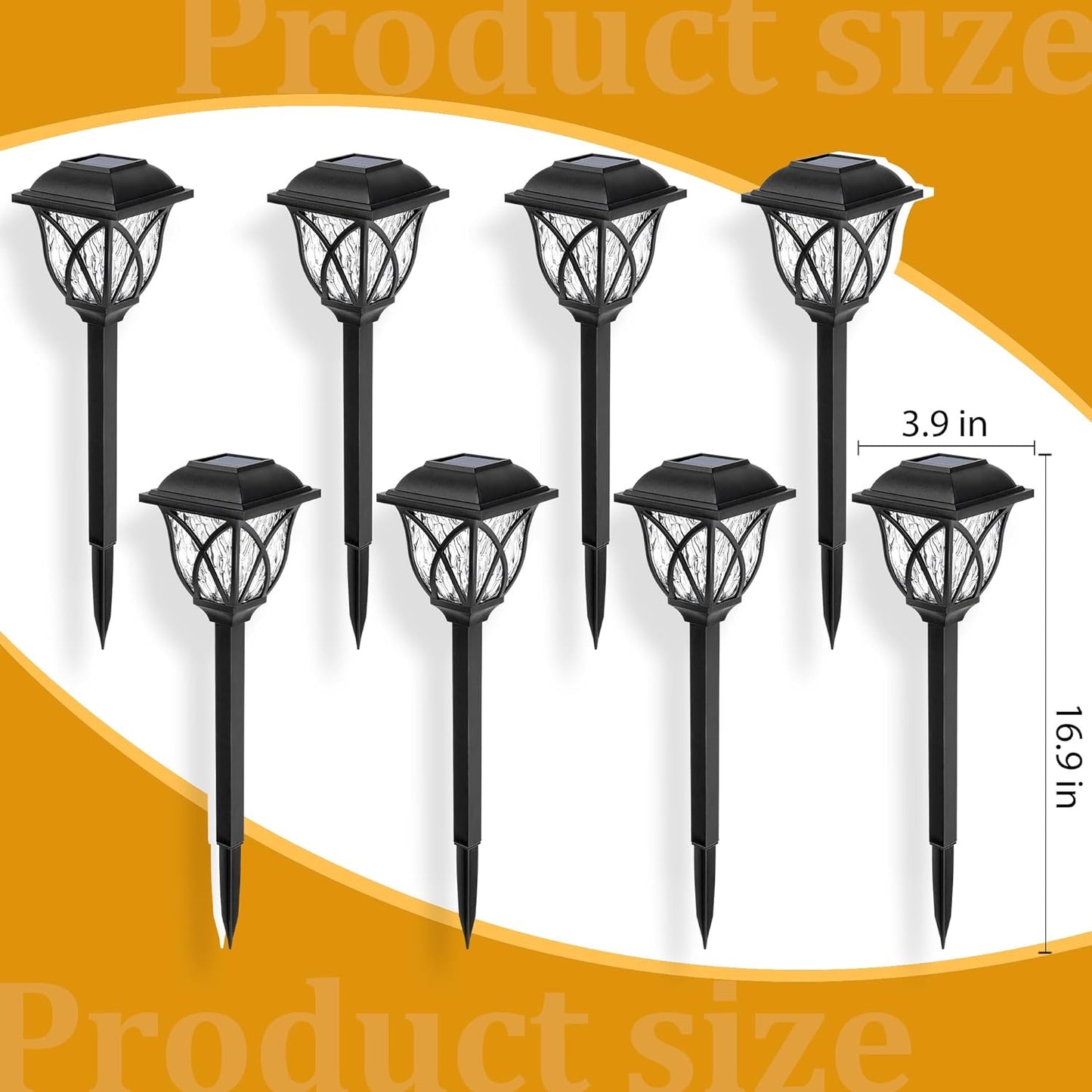 6 Pack Led Solar Pathway Garden Lights Outdoor - Orthorun