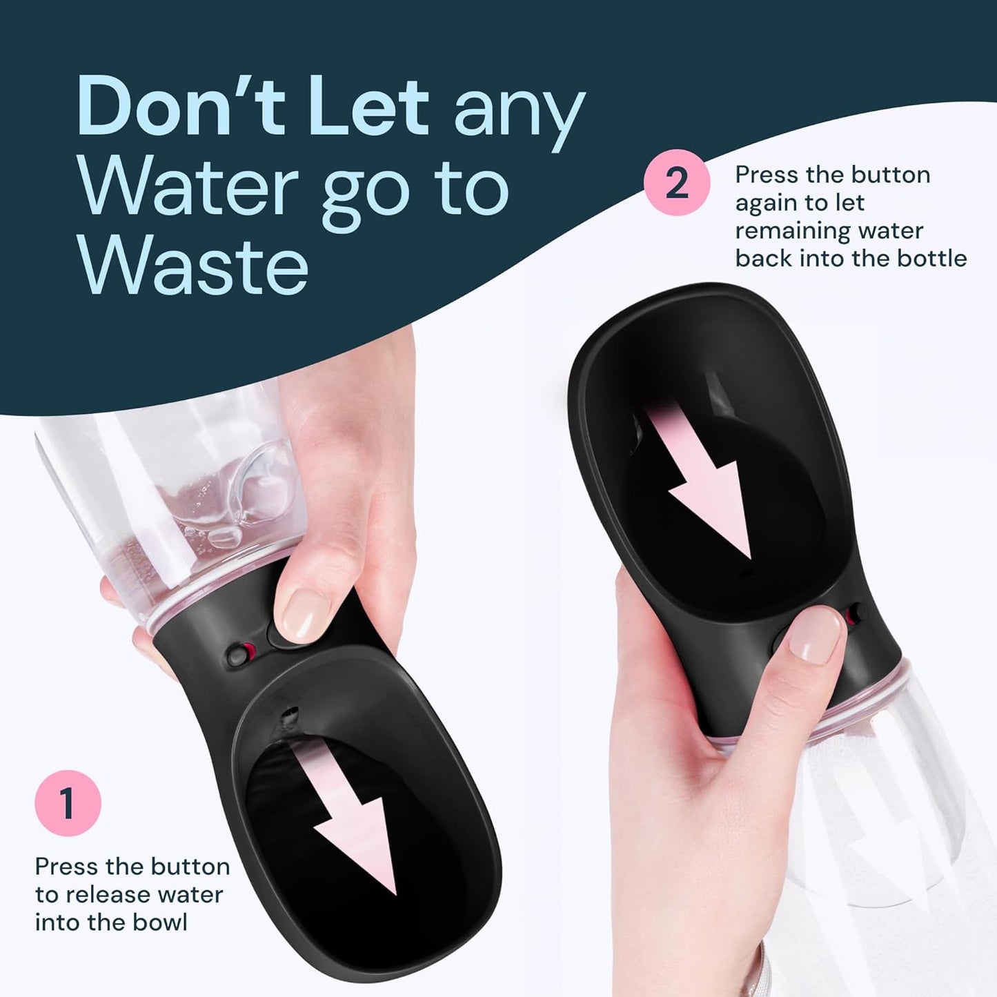 19 oz portable water bottle for dogs - Orthorun