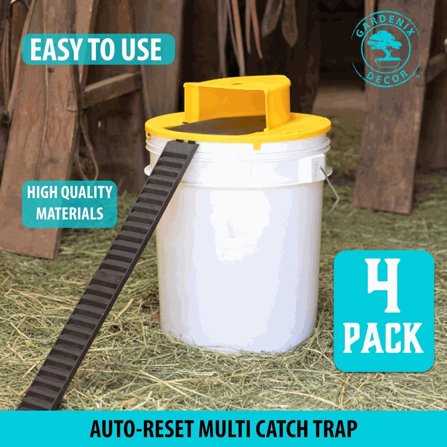 4-Pack Bucket Lid Mouse Trap - Orthorun