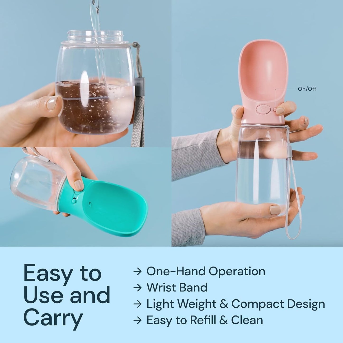 19 oz portable water bottle for dogs - Orthorun