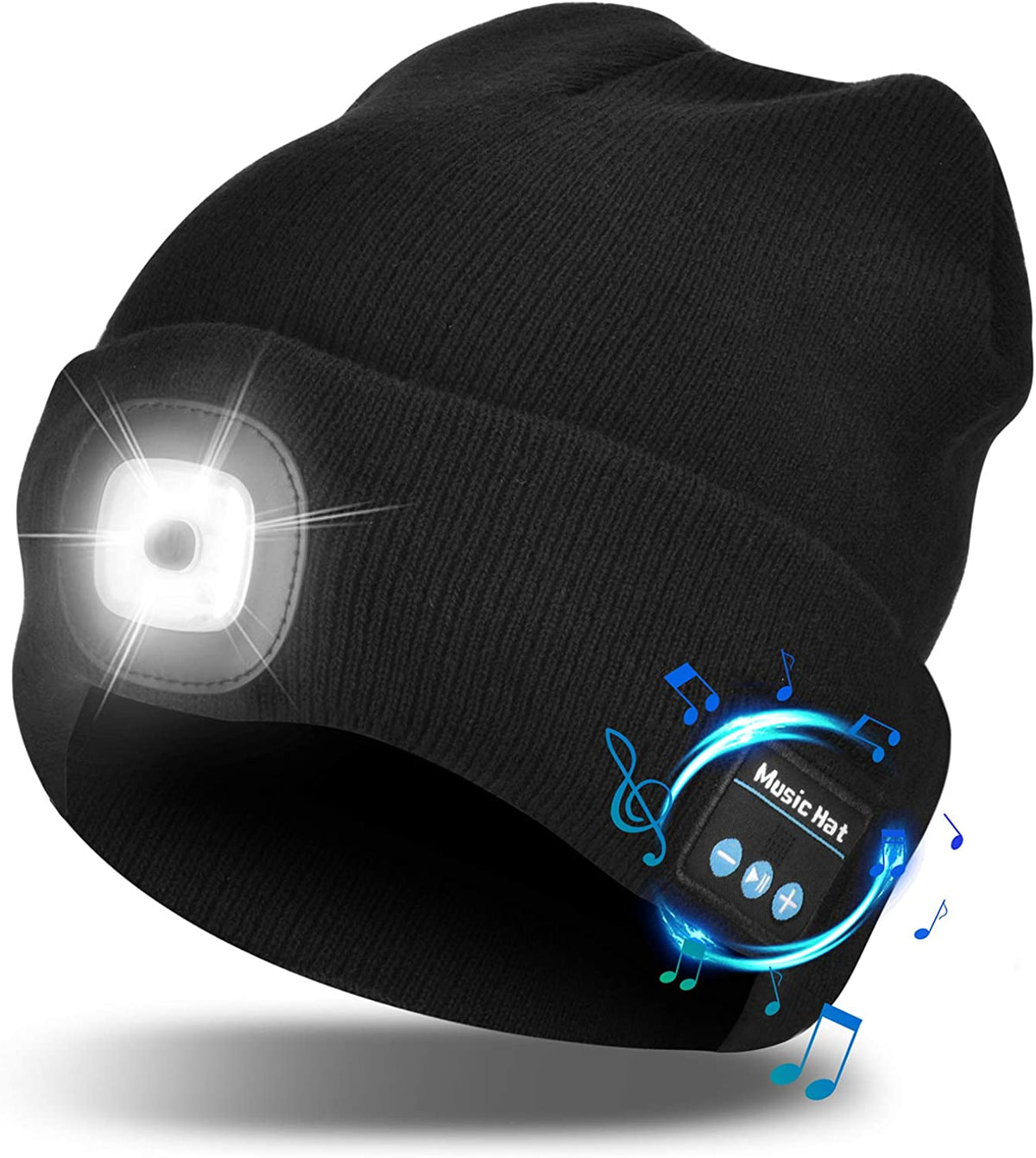 Orthorun | Bluetooth Beanie Hat with Light – Wireless Headphones Beanie for Winter & Hands-Free Calling
