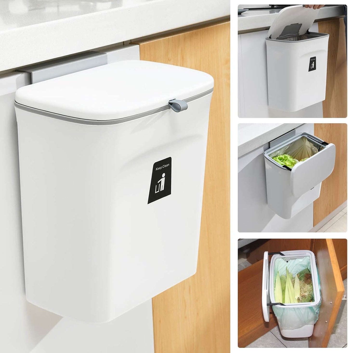2.4 Gallon Kitchen Compost Bin For Counter Top Or Under Sink - Orthorun