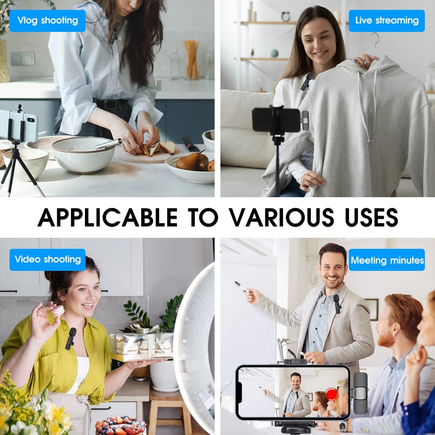 2 Pack Wireless Microphone For Iphone Ipad - Orthorun