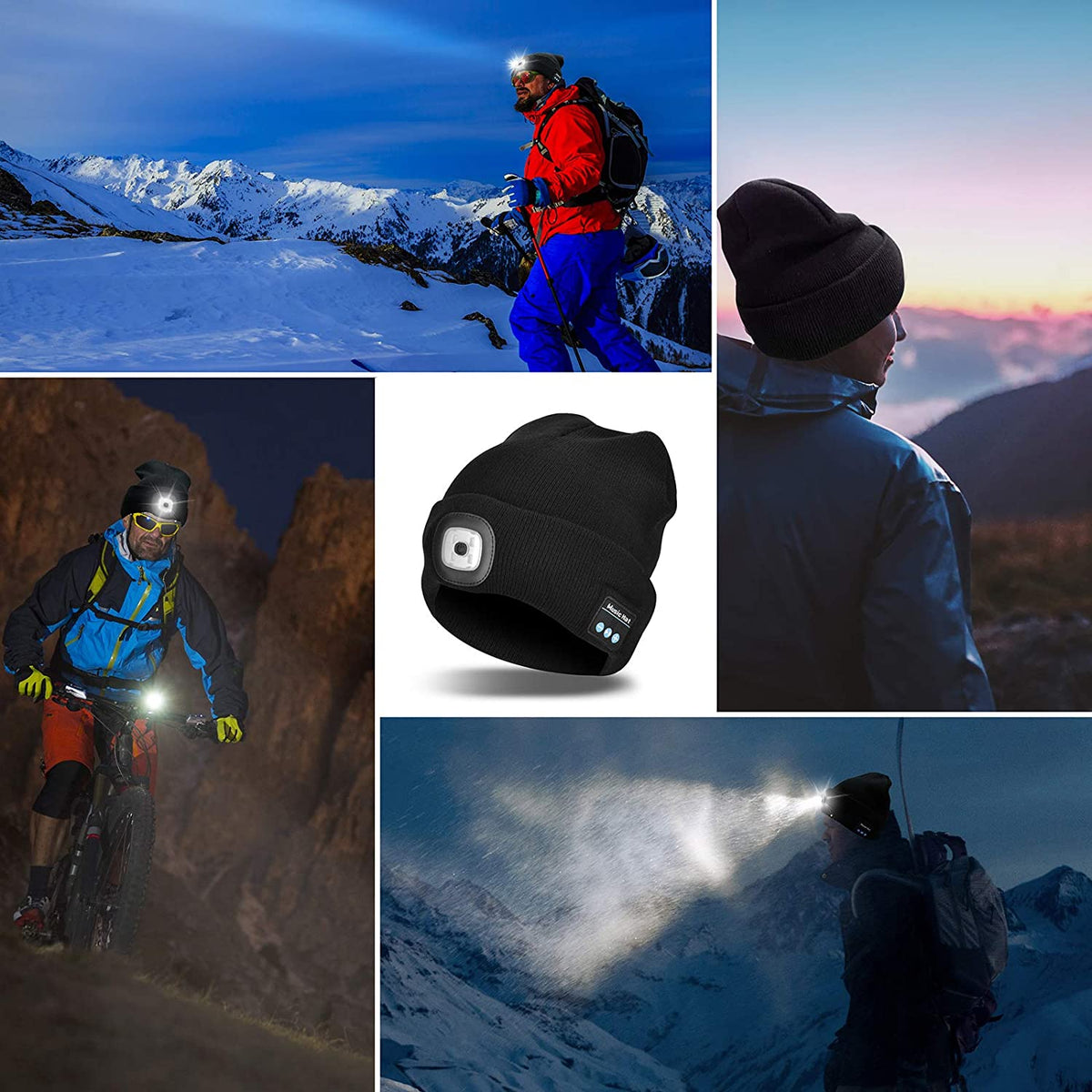 Orthorun | Bluetooth Beanie Hat with Light – Wireless Headphones Beanie for Winter & Hands-Free Calling