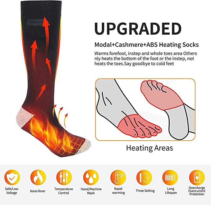2 Pairs Of Unisex Heated Socks - Orthorun