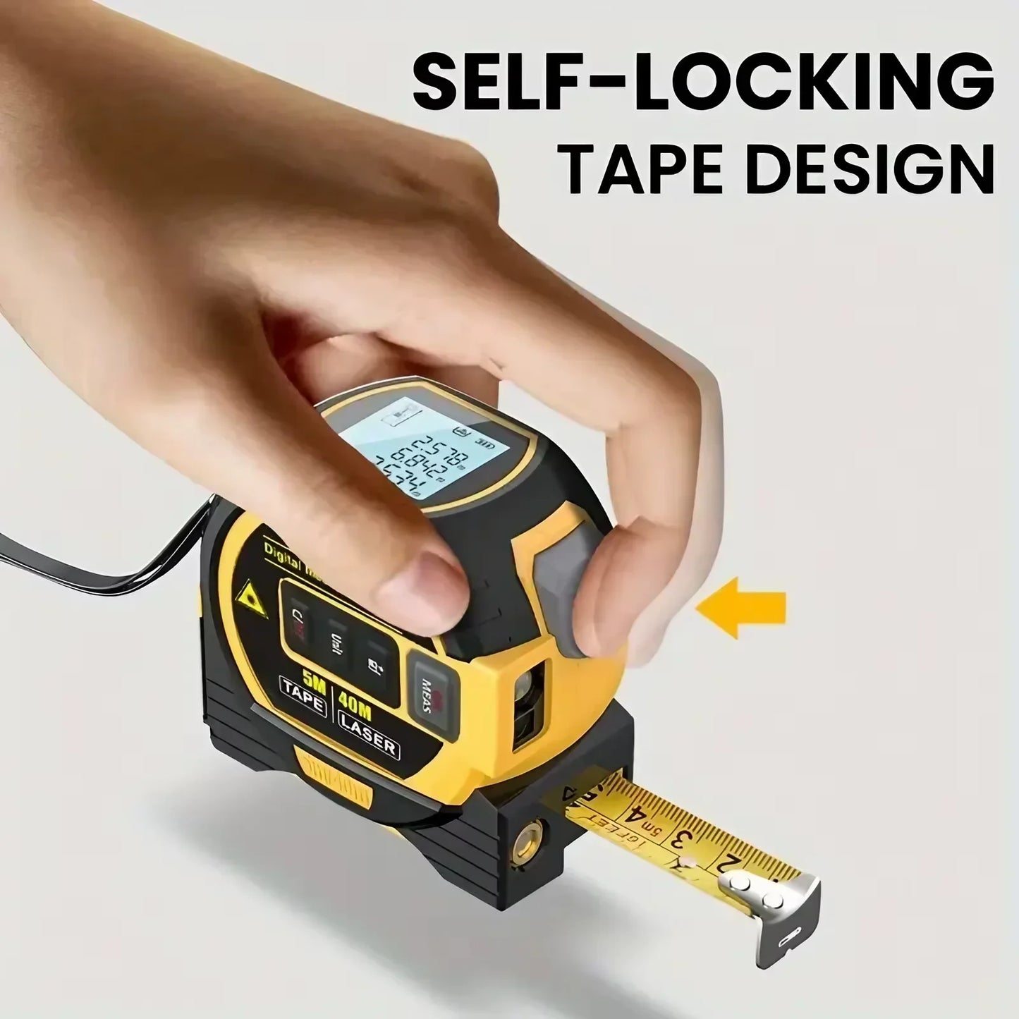 3-In-1 Laser Tape Measure 40/60M Meters Infrared - Orthorun