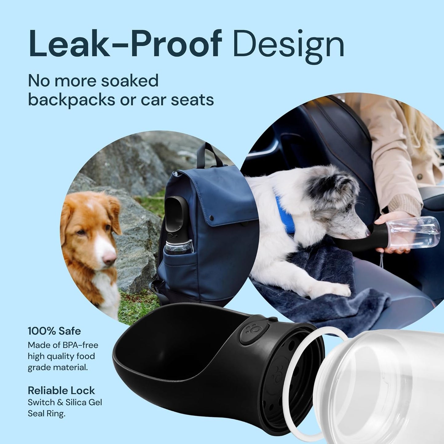 19 oz portable water bottle for dogs - Orthorun