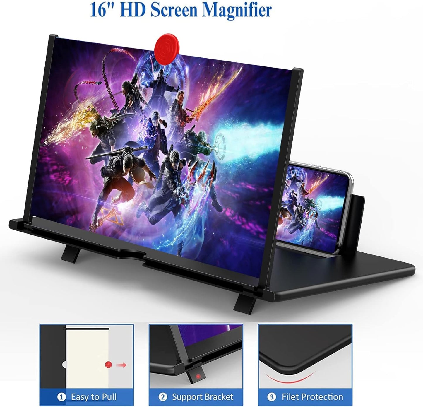 16 Inch Phone Screen Magnifier For Movies, Videos, And Gaming - Orthorun