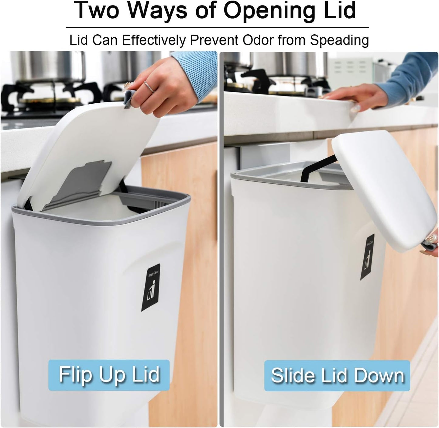 2.4 Gallon Kitchen Compost Bin For Counter Top Or Under Sink - Orthorun