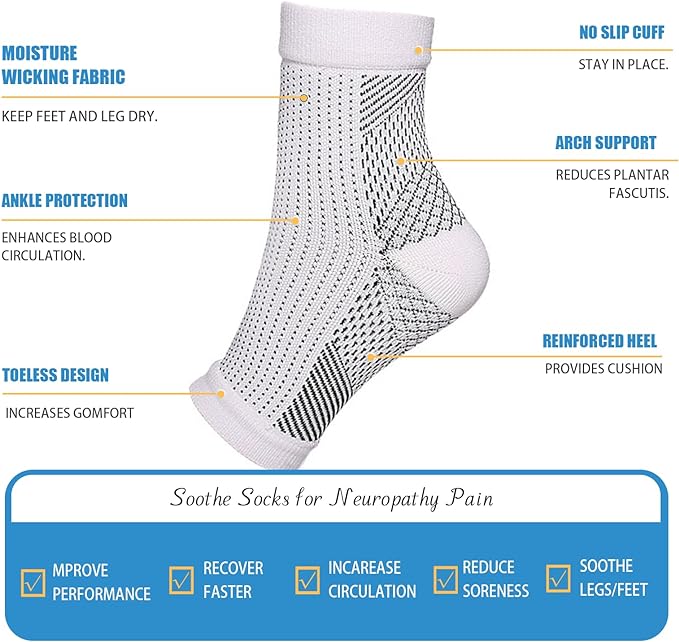 4 Pairs of Premium Therapy Socks For Men and Women - Orthorun
