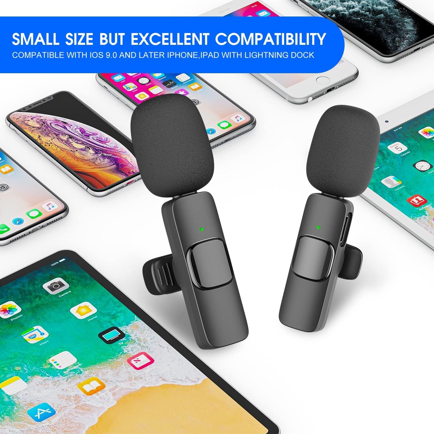 2 Pack Wireless Microphone For Iphone Ipad - Orthorun