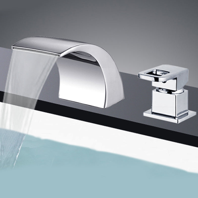 Orthorun | Modern Brass Roman Bathtub Faucet - Waterfall Spout