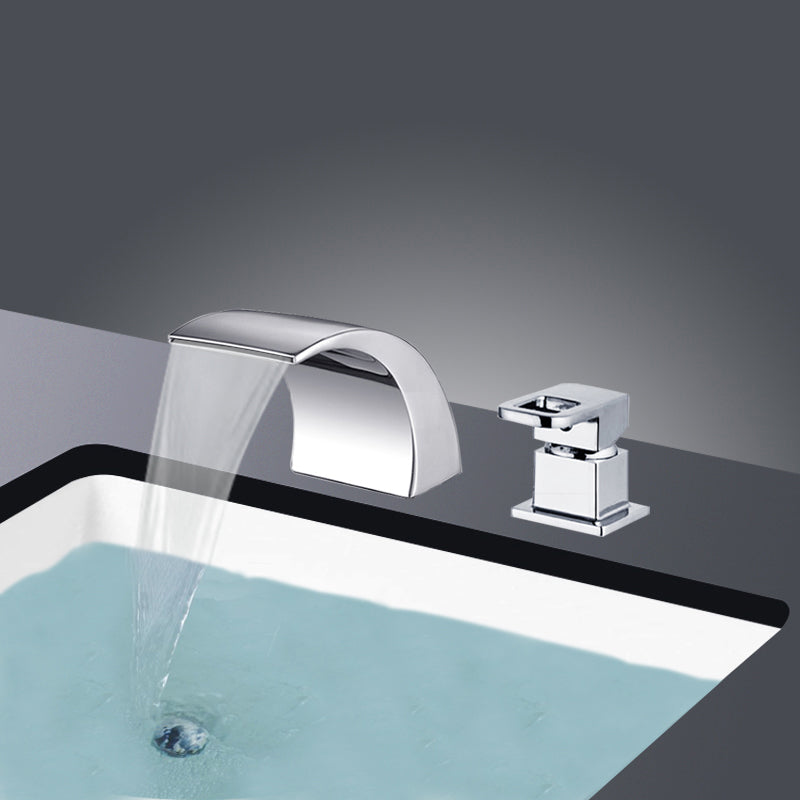 Orthorun | Modern Brass Roman Bathtub Faucet - Waterfall Spout
