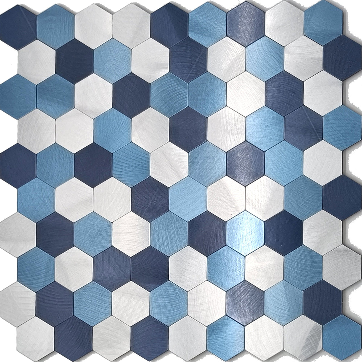 Orthorun | Modern Peel & Stick Metal Mosaic Tile - Hexagon & Subway Options