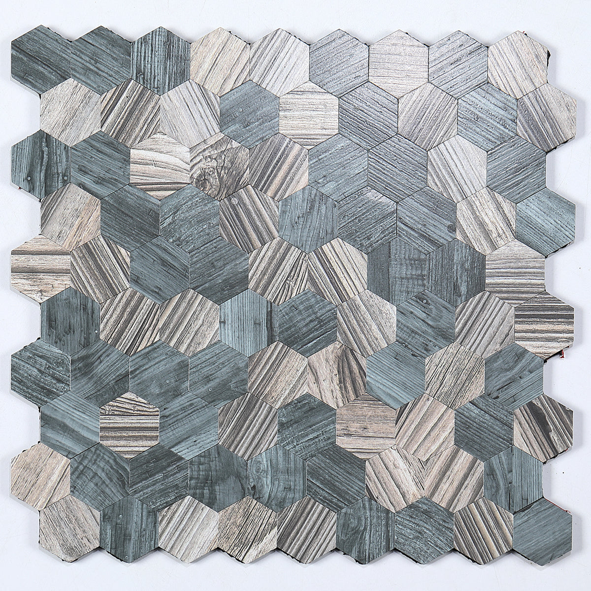 Orthorun | Modern Peel & Stick Metal Mosaic Tile - Hexagon & Subway Options