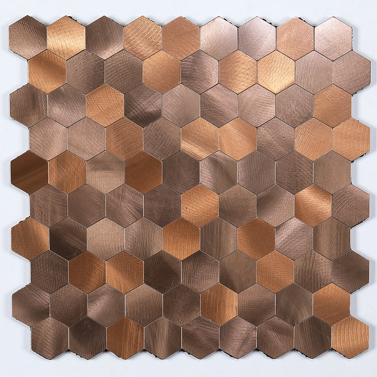 Orthorun | Modern Peel & Stick Metal Mosaic Tile - Hexagon & Subway Options