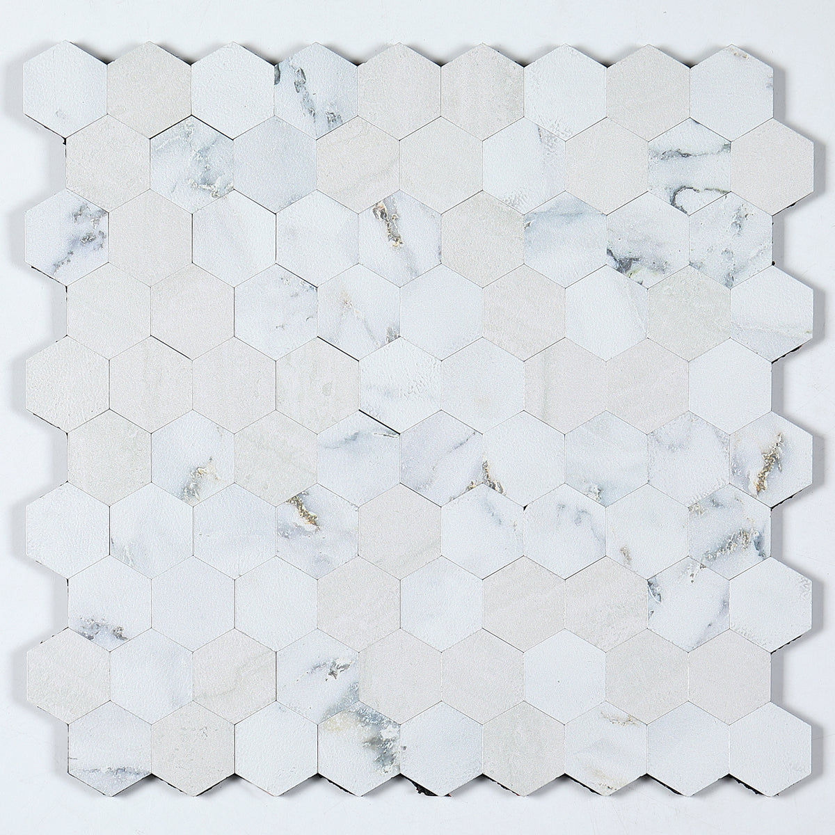 Orthorun | Modern Peel & Stick Metal Mosaic Tile - Hexagon & Subway Options