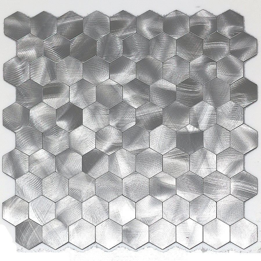 Orthorun | Modern Peel & Stick Metal Mosaic Tile - Hexagon & Subway Options