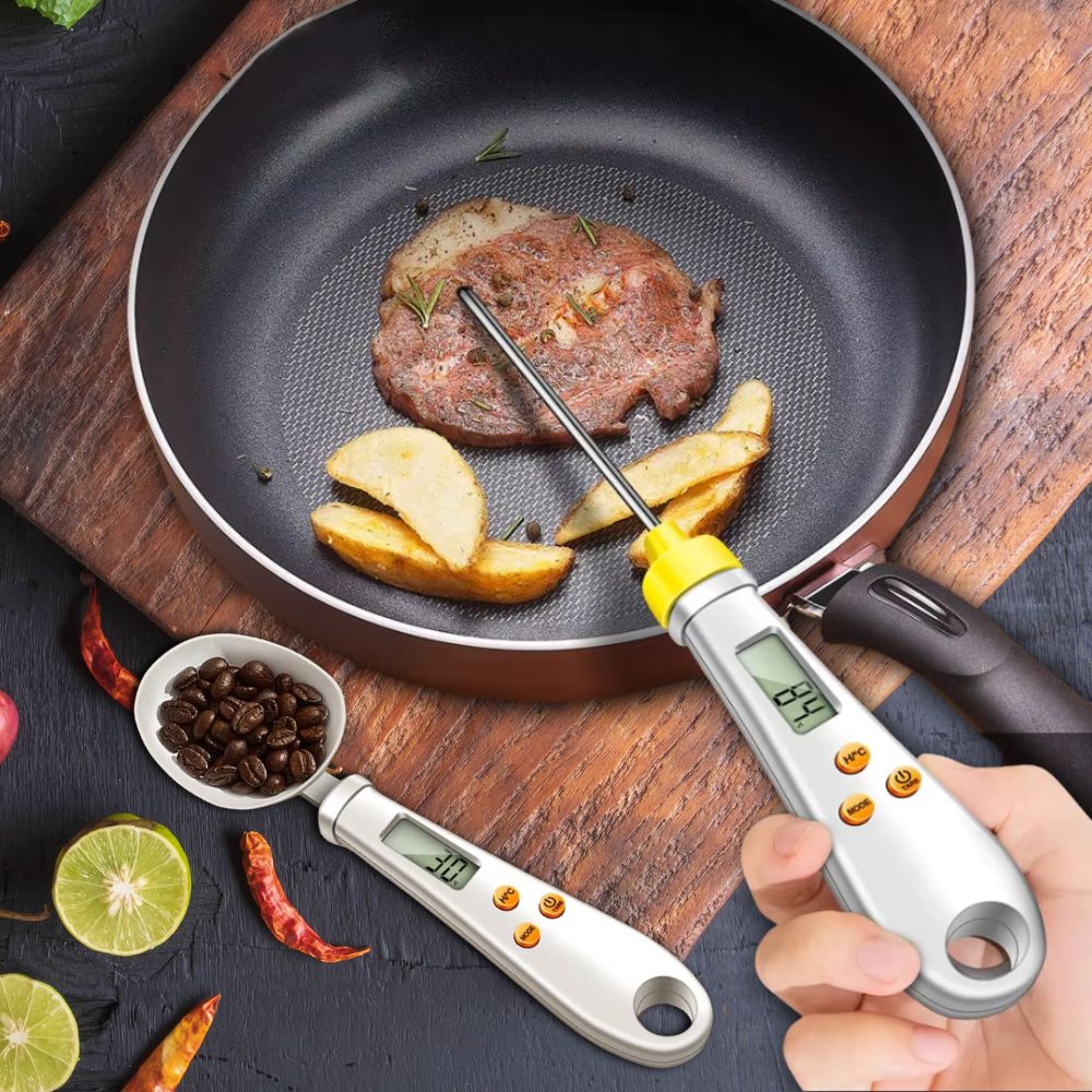 2-in-1 Digital Mini Spoon Scale & Food Thermometer - Orthorun