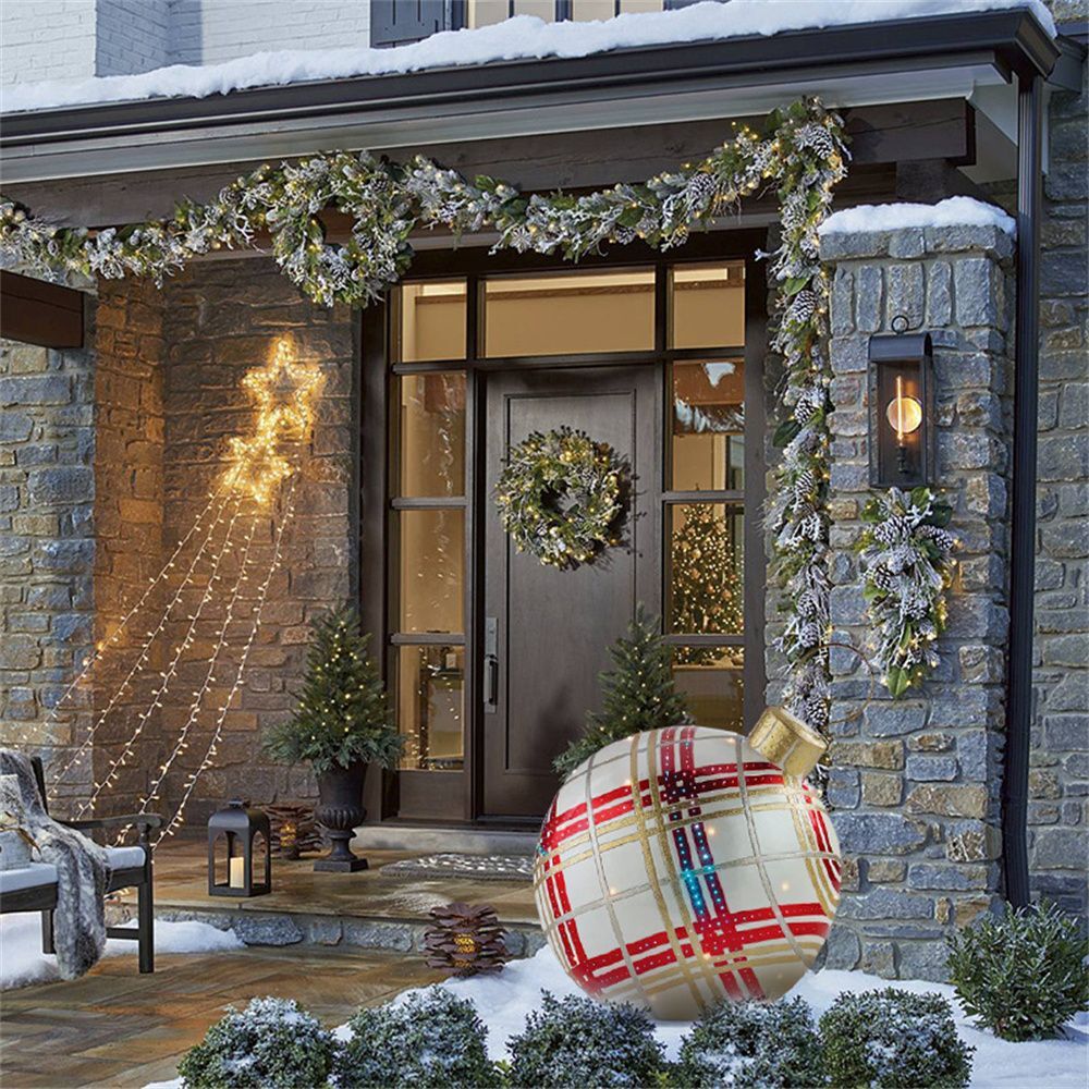 Orthorun | Inflatable Christmas Decoration Ball – Outdoor PVC Lighted Ornament