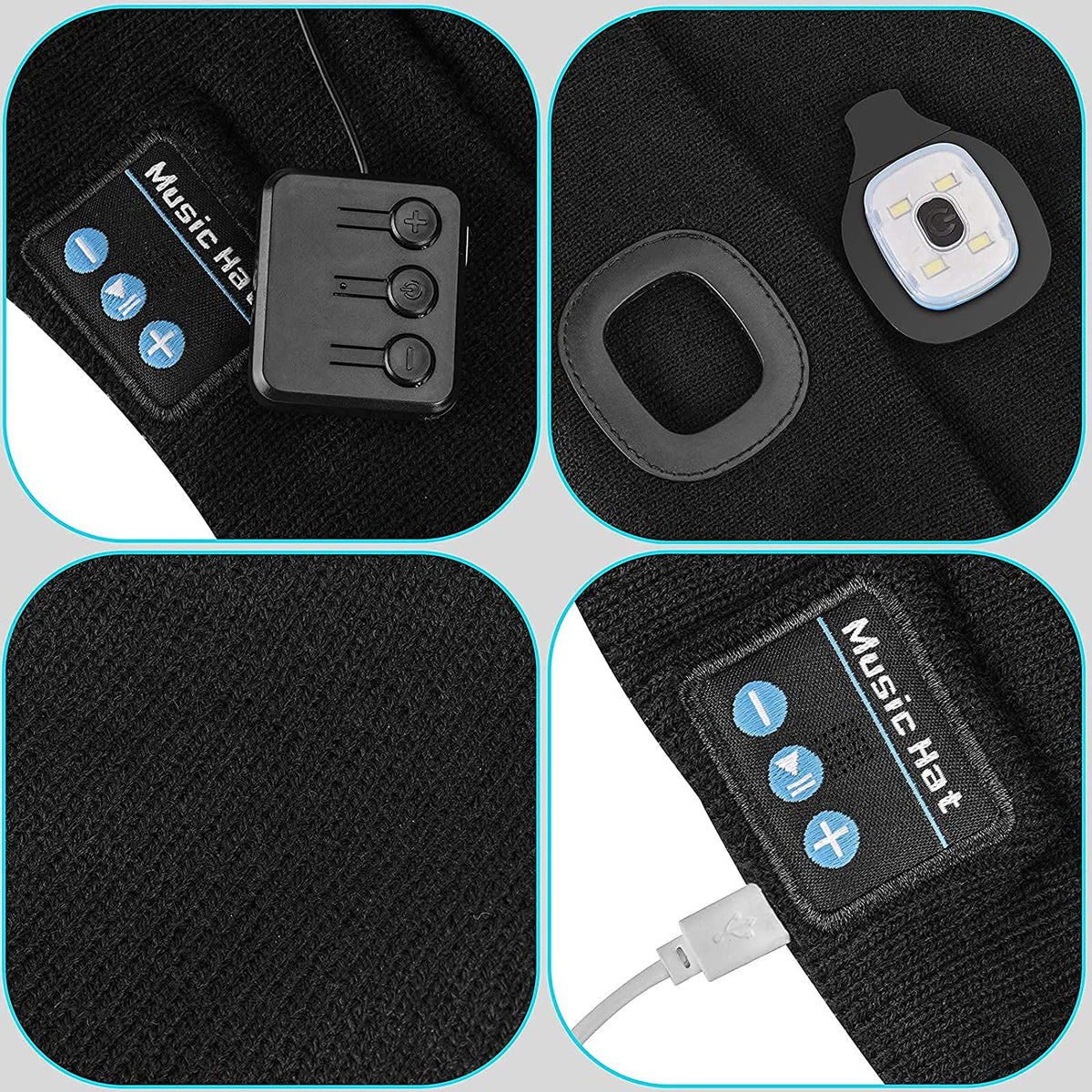 Orthorun | Bluetooth Beanie Hat with Light – Wireless Headphones Beanie for Winter & Hands-Free Calling