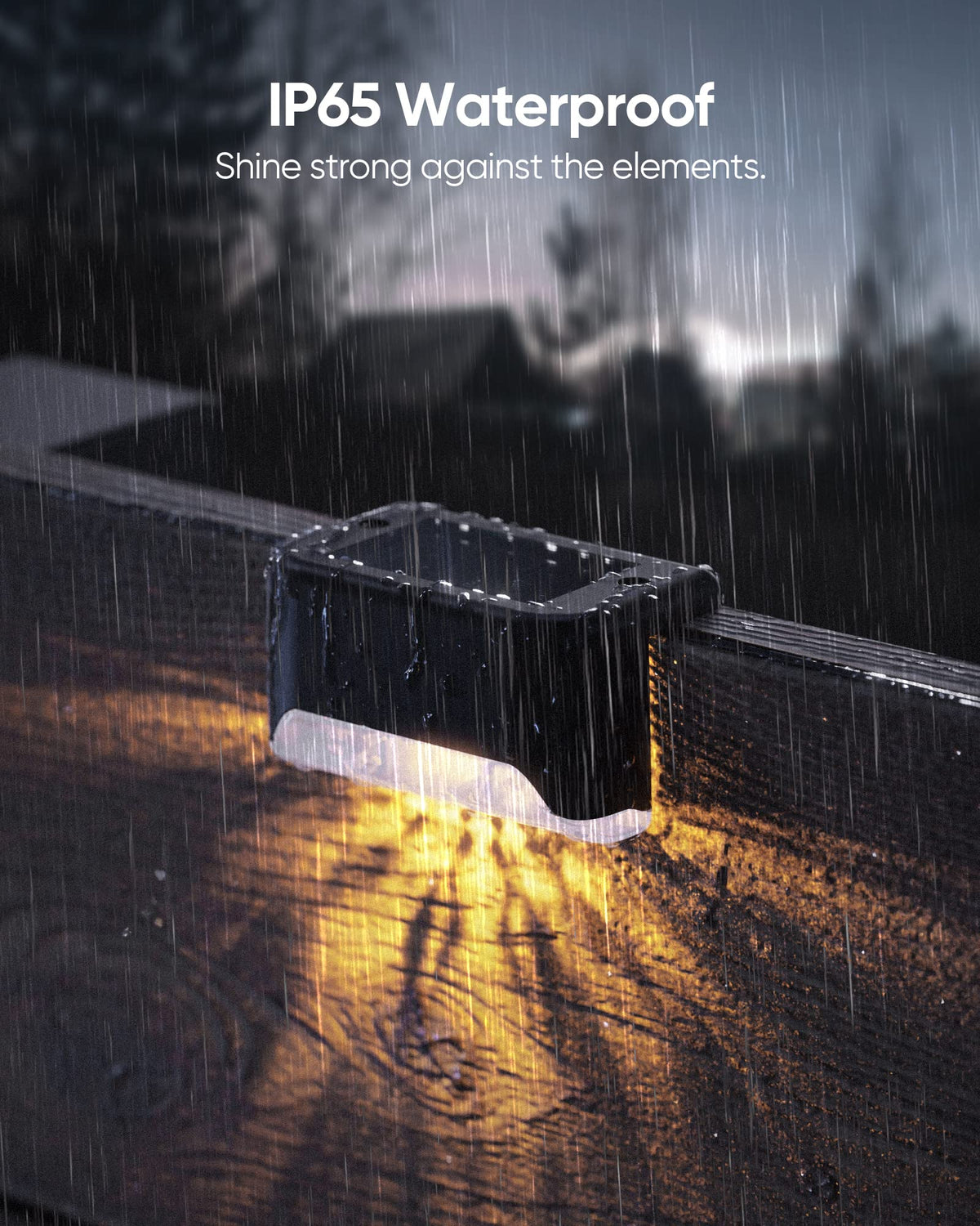 Orthorun | 16 Pack Solar Deck Light – Weatherproof LED Fence Light for Garden & Terrace, Black