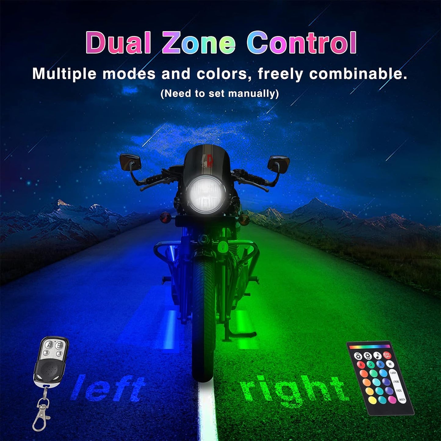 12pcs Motorcycle Led Light Kit With Brake Light Turn Signal - Orthorun