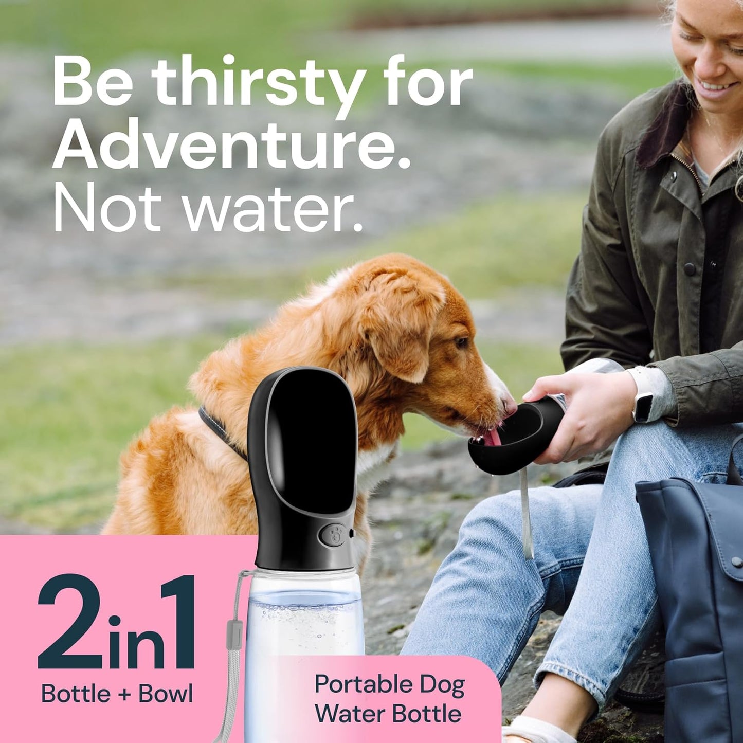19 oz portable water bottle for dogs - Orthorun