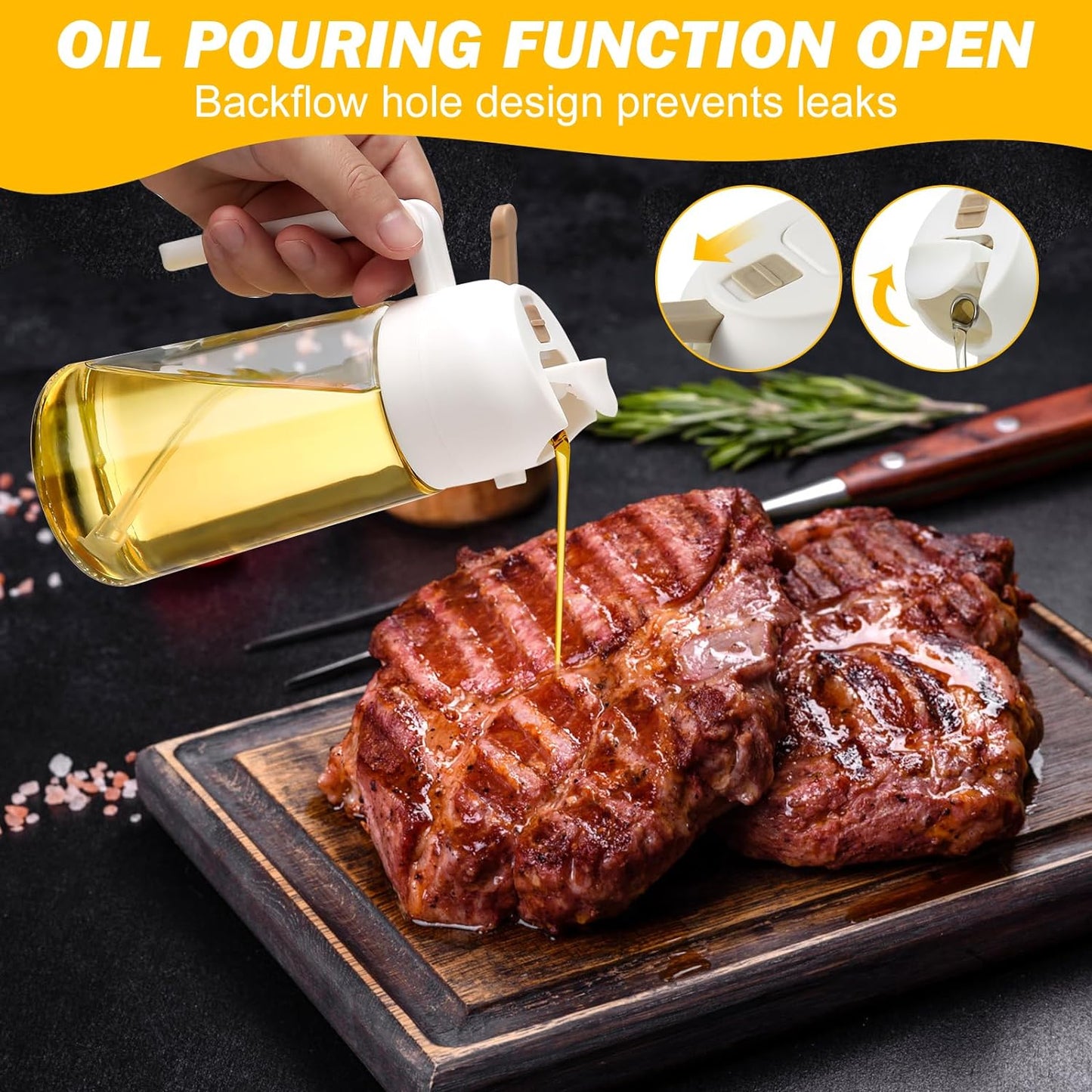 2 Pack Oil Dispenser And Sprayer Bottle - Orthorun