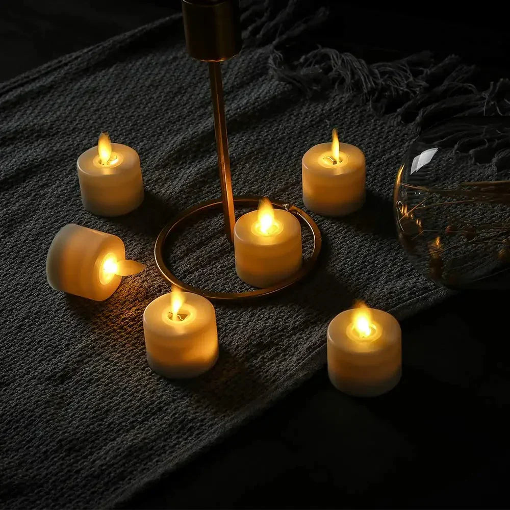 6 Pcs Realistic Flameless Candles With Remote - Orthorun