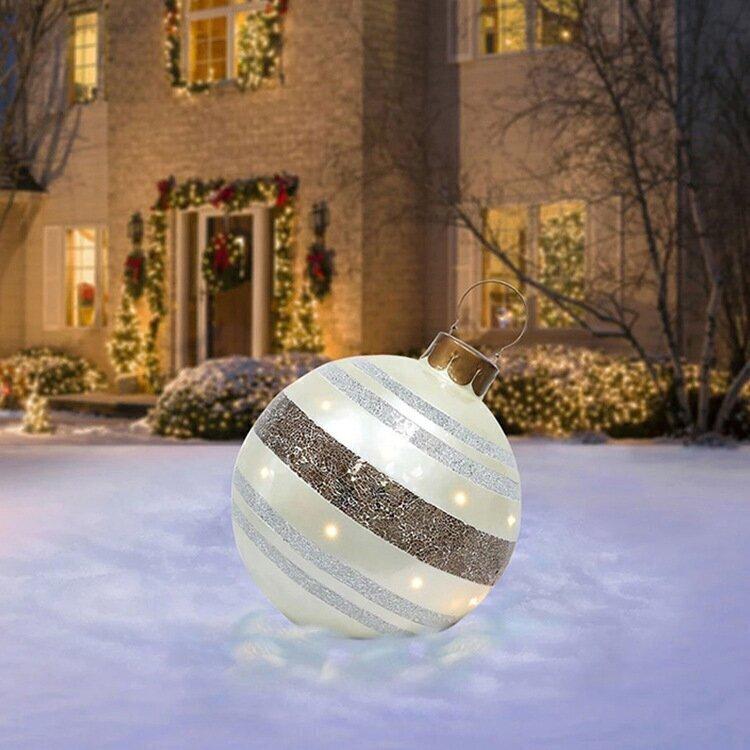 Orthorun | Inflatable Christmas Decoration Ball – Outdoor PVC Lighted Ornament