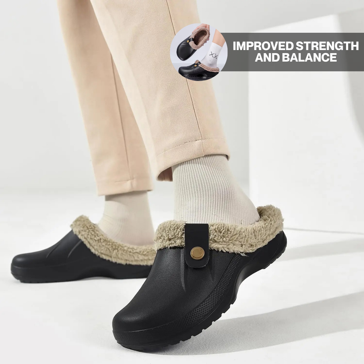 Orthorun Fuzzy - Healthy & Non-Slip Comfort Clog Mules